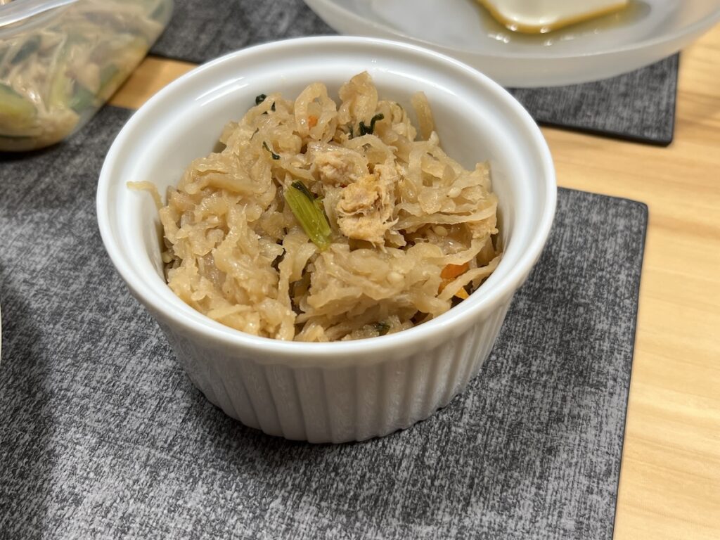 シェフの無添つくりおき【切り干し大根の中華和え】盛り付け例