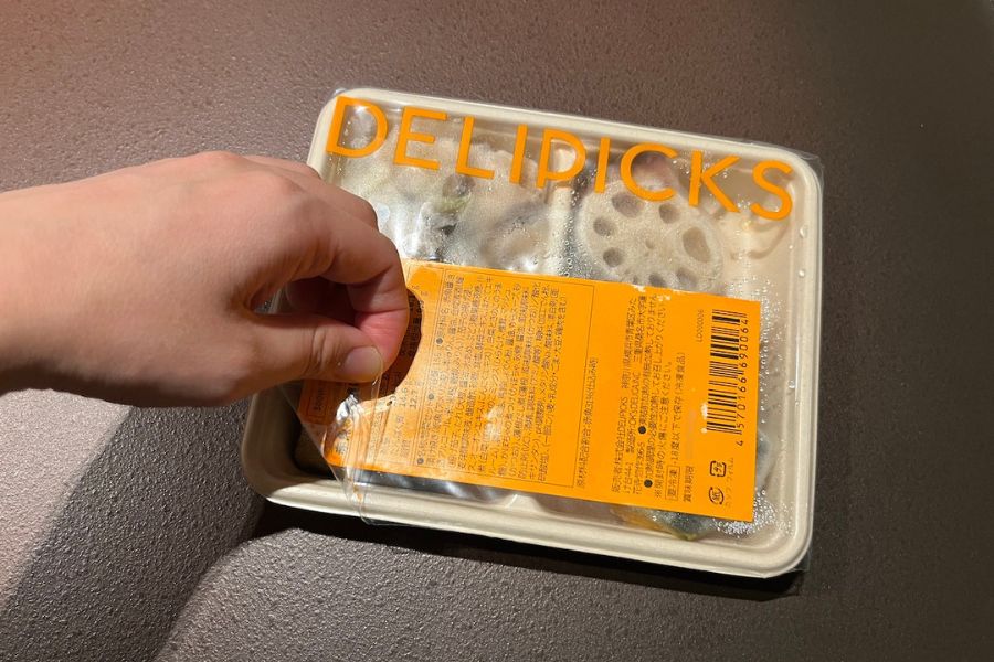 デリピックスのお弁当の蓋を開けた様子