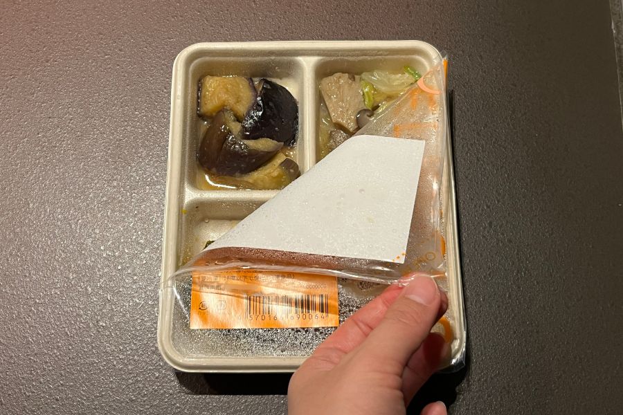 デリピックスの電子レンジ調理後の様子