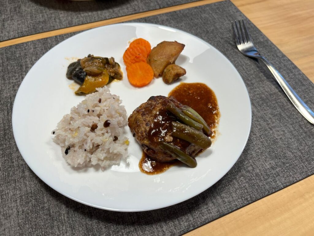 デリピックス【ハンバーグ】盛り付け例