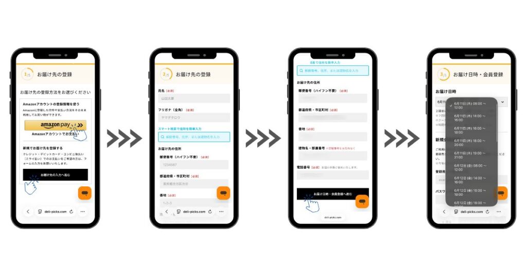 DELIPICKS申し込みステップ4