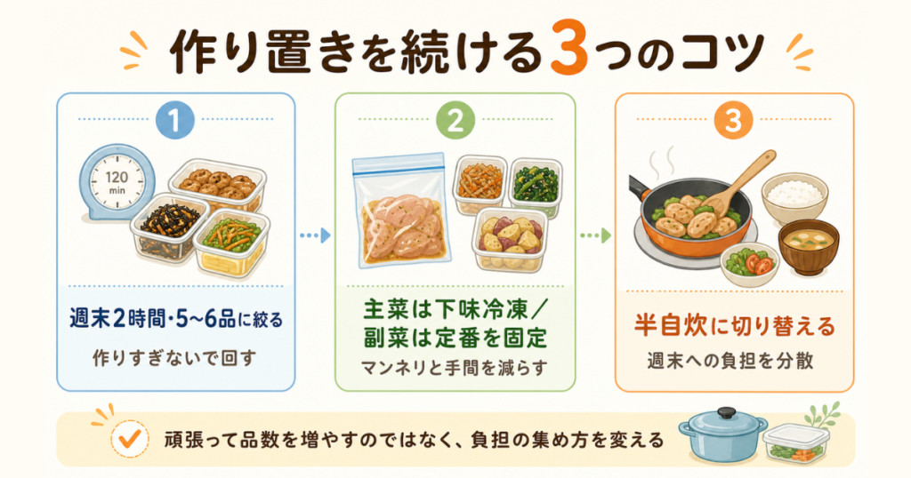 作り置きを続けるコツ