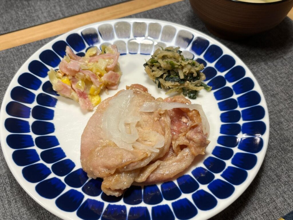 ワタミの宅食ダイレクト【豚の生姜焼き】盛り付け例