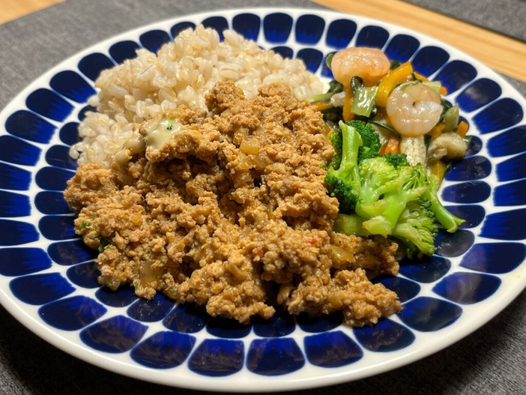 マッスルデリ【タコミートセット】盛り付け例